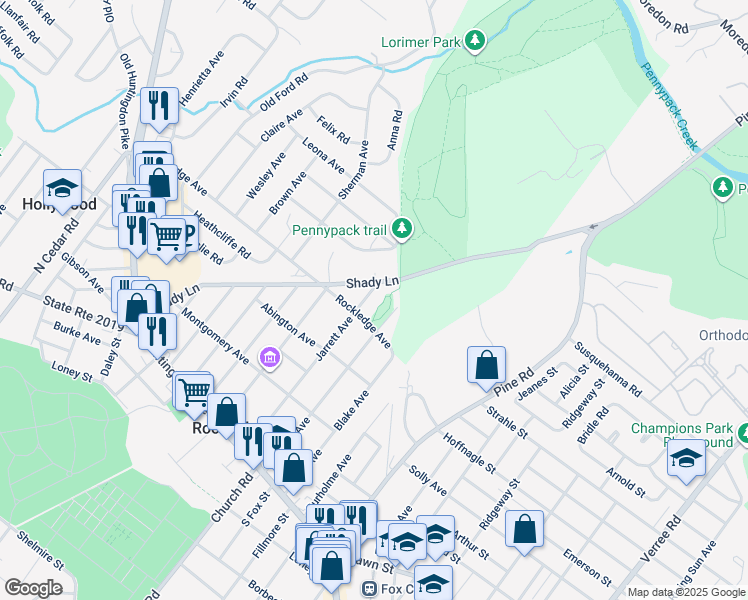 map of restaurants, bars, coffee shops, grocery stores, and more near 304 Jarrett Avenue in Rockledge