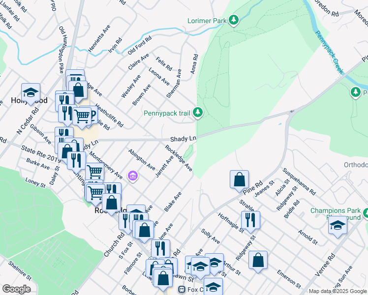 map of restaurants, bars, coffee shops, grocery stores, and more near 304 Jarrett Avenue in Rockledge