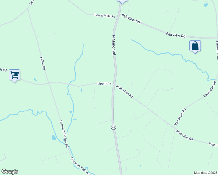 map of restaurants, bars, coffee shops, grocery stores, and more near 31 Lippitt Road in Honey Brook