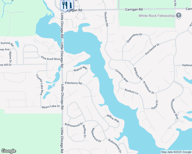 map of restaurants, bars, coffee shops, grocery stores, and more near 1709 Mulberry Circle in Noblesville