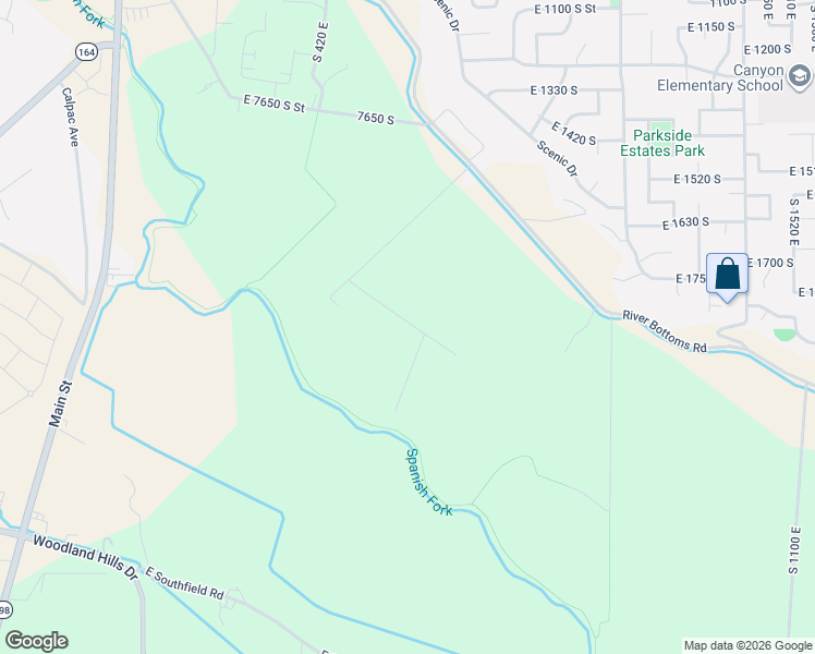 map of restaurants, bars, coffee shops, grocery stores, and more near 8015 Swenson Lane in Spanish Fork
