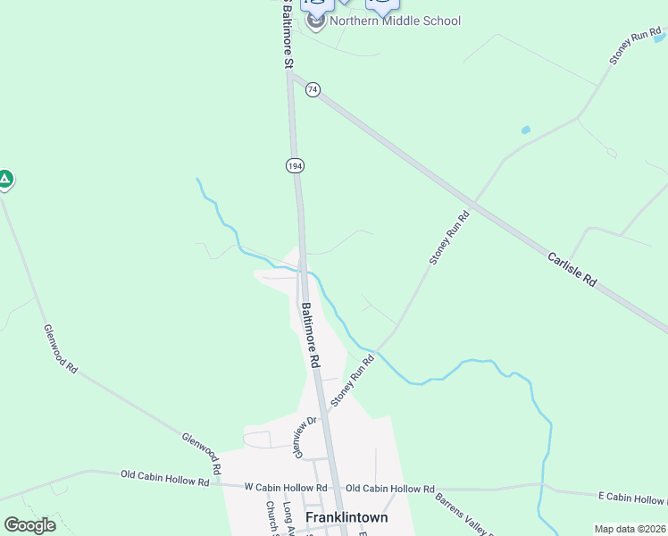 map of restaurants, bars, coffee shops, grocery stores, and more near 30 Wester Lau Drive in Dillsburg