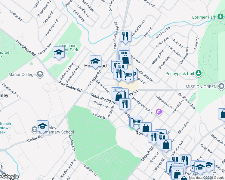map of restaurants, bars, coffee shops, grocery stores, and more near 517 San Diego Avenue in Hollywood