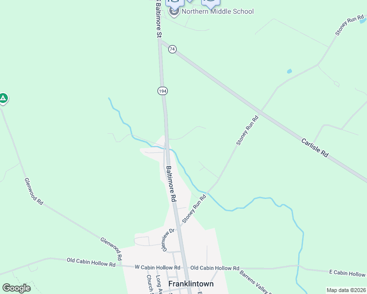 map of restaurants, bars, coffee shops, grocery stores, and more near 30 Wester Lau Dr in Dillsburg