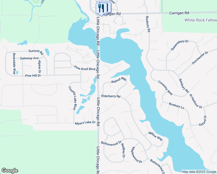 map of restaurants, bars, coffee shops, grocery stores, and more near 102 Walnut Court in Noblesville