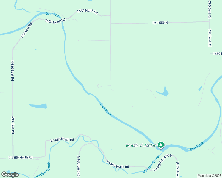 map of restaurants, bars, coffee shops, grocery stores, and more near 15000 North 700 East Road in Oakwood
