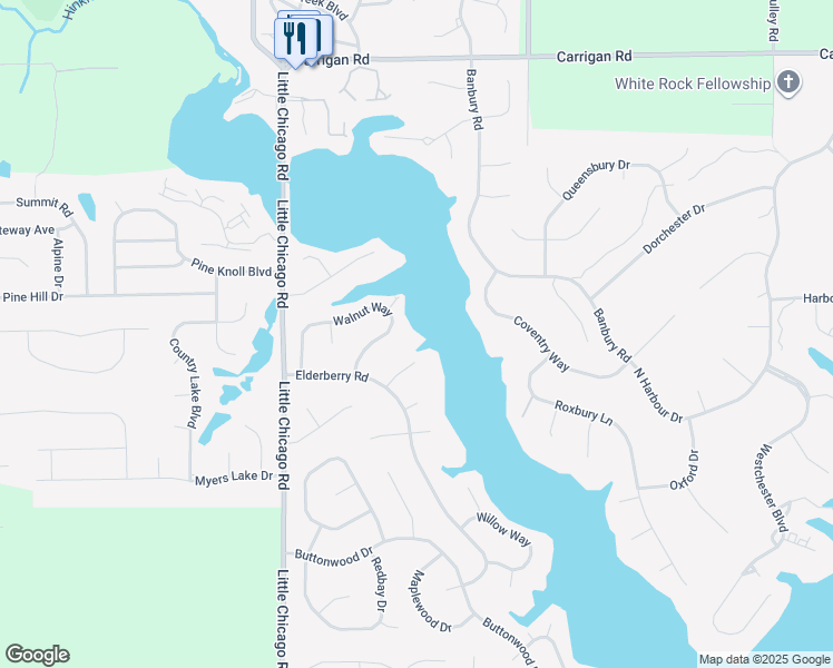 map of restaurants, bars, coffee shops, grocery stores, and more near 1709 Mulberry Circle in Noblesville