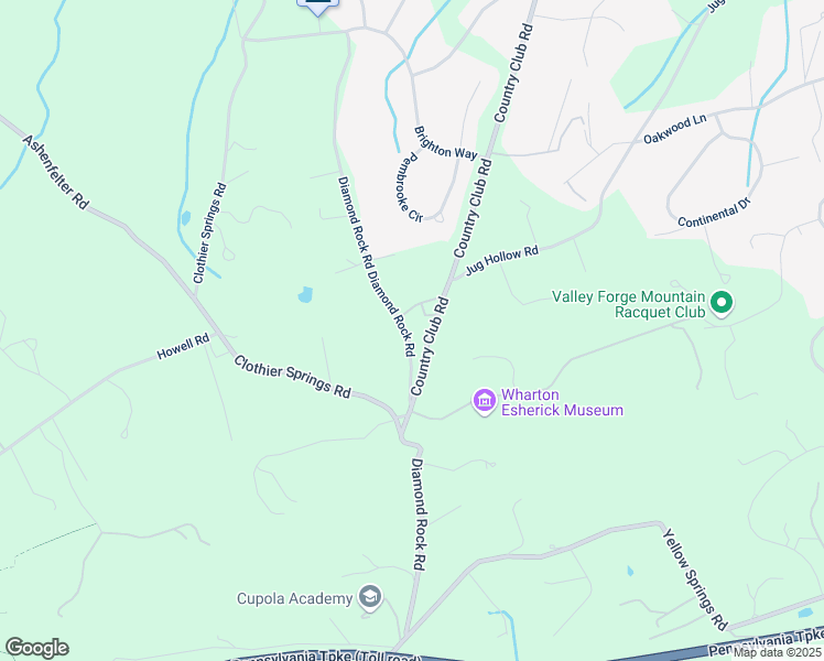 map of restaurants, bars, coffee shops, grocery stores, and more near 155 Diamond Rock Road in Phoenixville