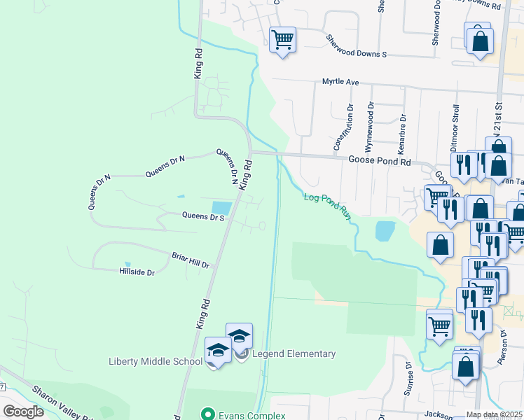 map of restaurants, bars, coffee shops, grocery stores, and more near 931 King Road in Newark