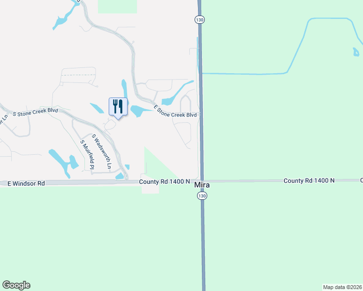map of restaurants, bars, coffee shops, grocery stores, and more near 2505 Stricker Lane in Urbana