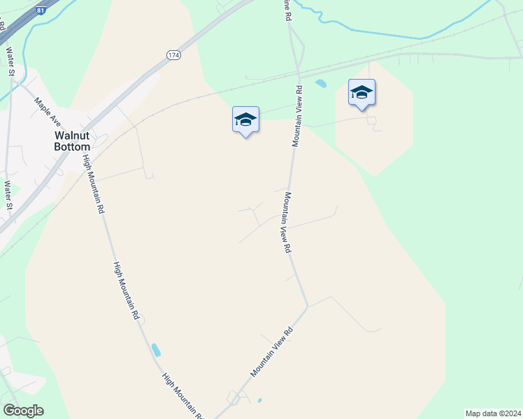 map of restaurants, bars, coffee shops, grocery stores, and more near 200 Mountain View Road in Shippensburg