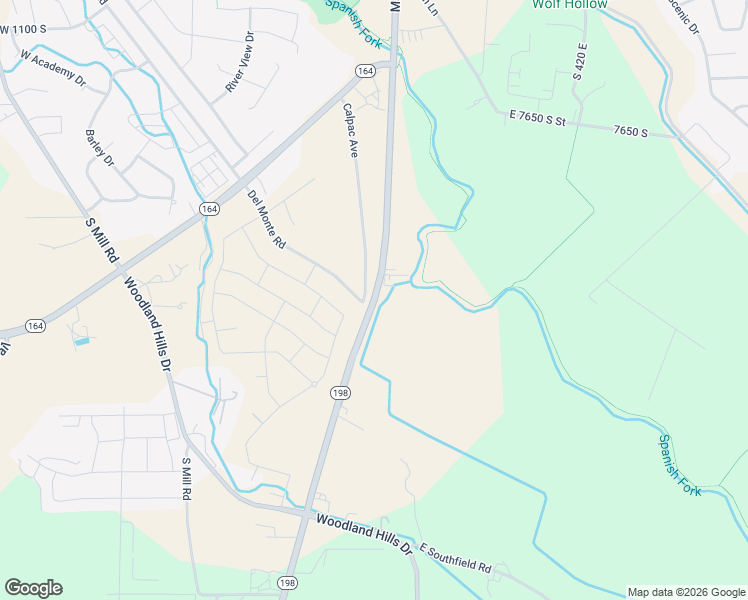 map of restaurants, bars, coffee shops, grocery stores, and more near 1403 South State Road in Spanish Fork