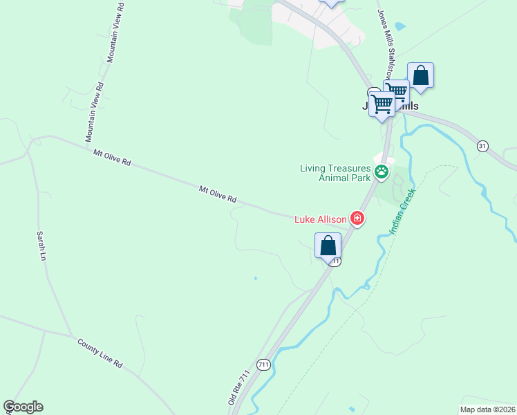 map of restaurants, bars, coffee shops, grocery stores, and more near 210 Mount Olive Road in Champion