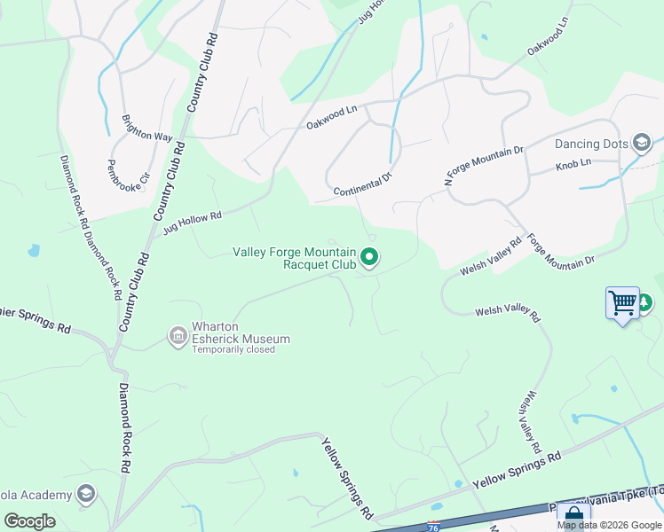 map of restaurants, bars, coffee shops, grocery stores, and more near 10 Horseshoe Point in Phoenixville