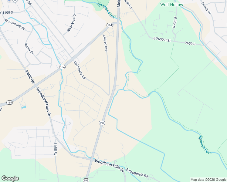 map of restaurants, bars, coffee shops, grocery stores, and more near 1373 South State Road in Spanish Fork