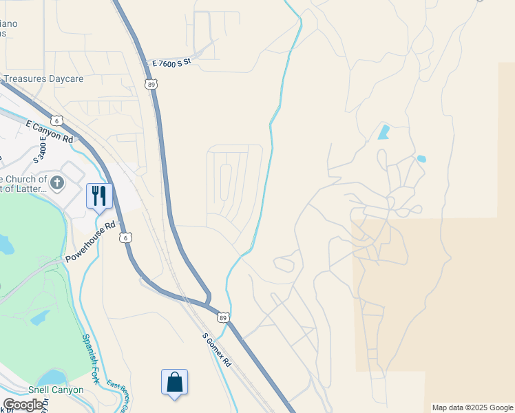 map of restaurants, bars, coffee shops, grocery stores, and more near 4799 Heartwood Road in Spanish Fork