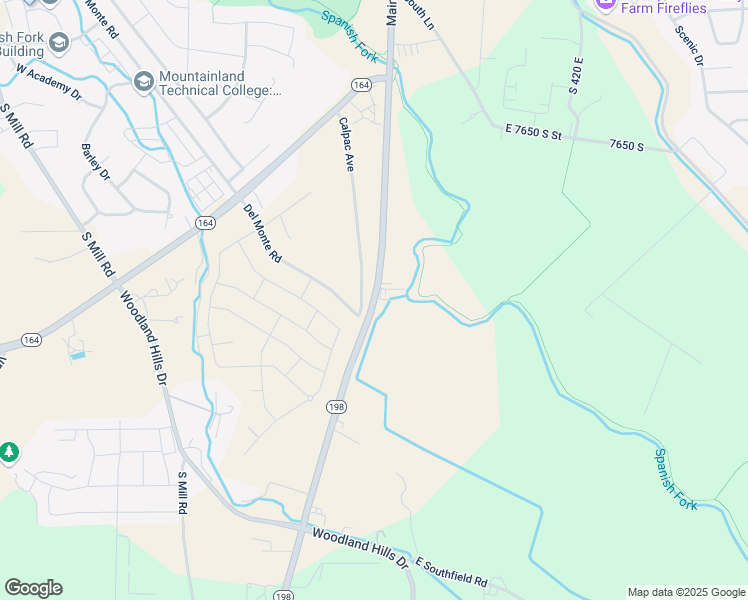 map of restaurants, bars, coffee shops, grocery stores, and more near 1323 South State Road in Spanish Fork
