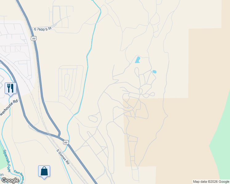 map of restaurants, bars, coffee shops, grocery stores, and more near 68 Limber Pine Drive in Spanish Fork
