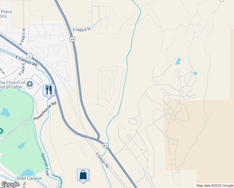 map of restaurants, bars, coffee shops, grocery stores, and more near 4794 Heartwood Road in Spanish Fork