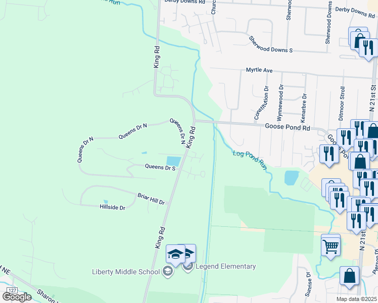 map of restaurants, bars, coffee shops, grocery stores, and more near 1000 King Road in Newark