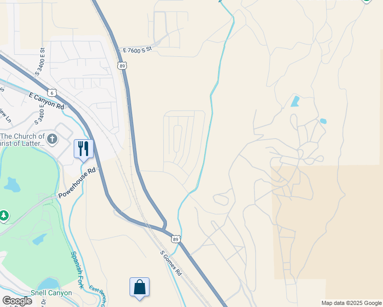 map of restaurants, bars, coffee shops, grocery stores, and more near 4793 Olive Avenue in Spanish Fork