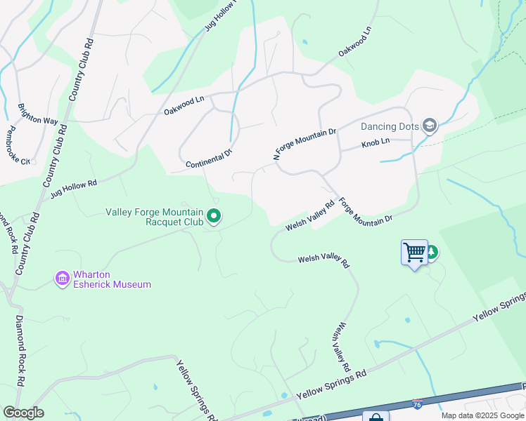 map of restaurants, bars, coffee shops, grocery stores, and more near 1626 Horse Shoe Trail in Phoenixville