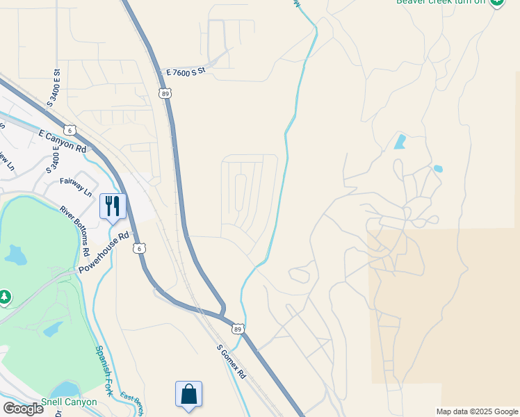 map of restaurants, bars, coffee shops, grocery stores, and more near 4775 Olive Avenue in Spanish Fork