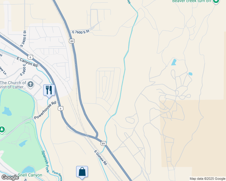 map of restaurants, bars, coffee shops, grocery stores, and more near 4769 Olive Avenue in Spanish Fork