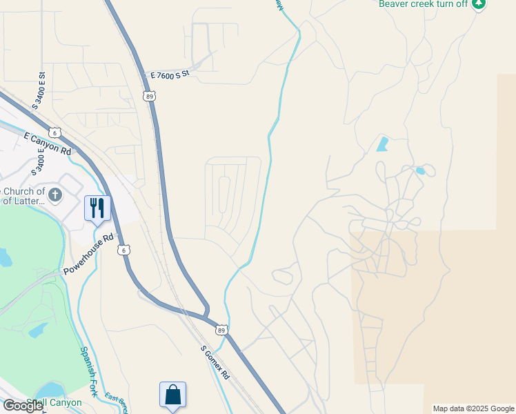 map of restaurants, bars, coffee shops, grocery stores, and more near 4757 Heartwood Road in Spanish Fork