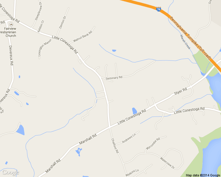 map of restaurants, bars, coffee shops, grocery stores, and more near 960 Little Conestoga Road in Glenmoore