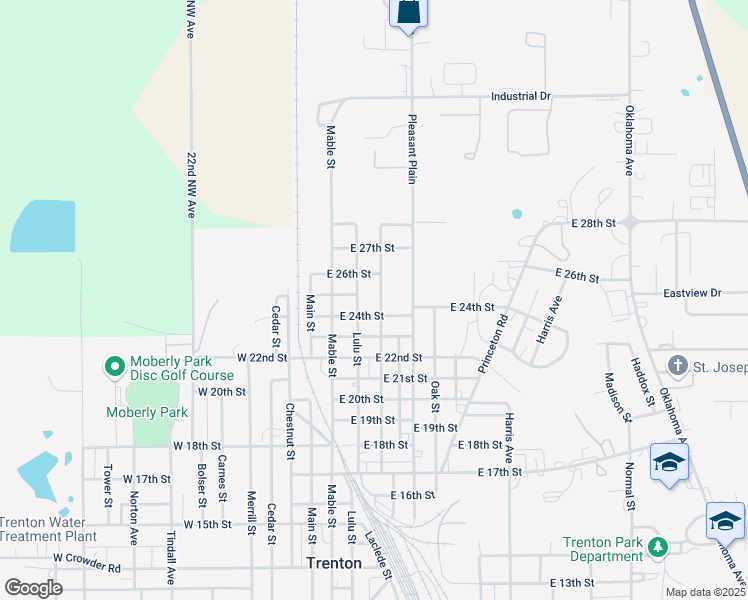 map of restaurants, bars, coffee shops, grocery stores, and more near 2401-2499 Chicago St in Trenton