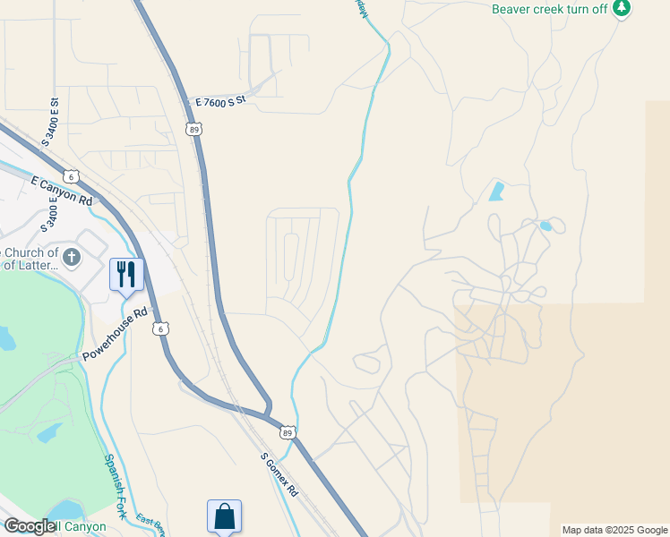 map of restaurants, bars, coffee shops, grocery stores, and more near 4745 Heartwood Road in Spanish Fork