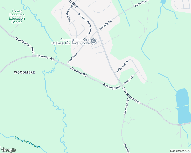 map of restaurants, bars, coffee shops, grocery stores, and more near 60 Bowman Road in Jackson Township