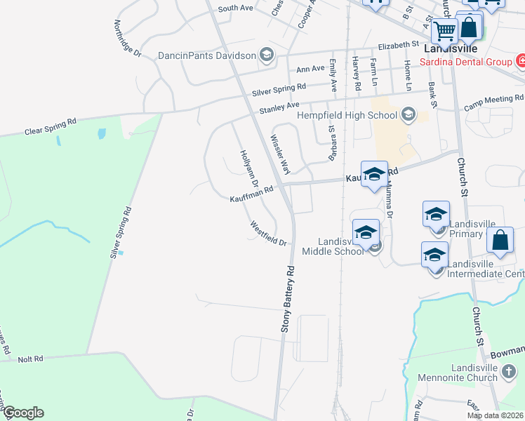 map of restaurants, bars, coffee shops, grocery stores, and more near 530 Hollyann Drive in Salunga-Landisville