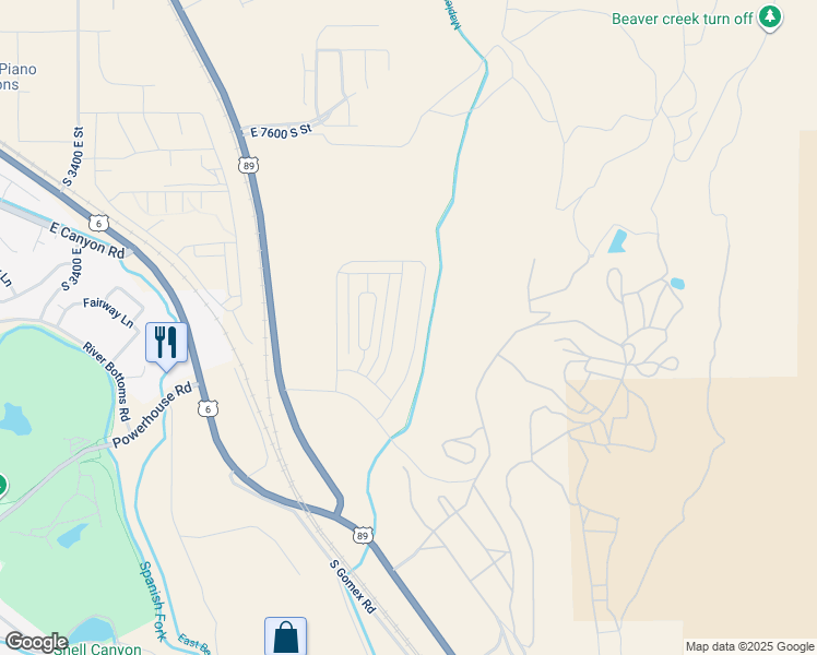 map of restaurants, bars, coffee shops, grocery stores, and more near 4732 Heartwood Road in Spanish Fork