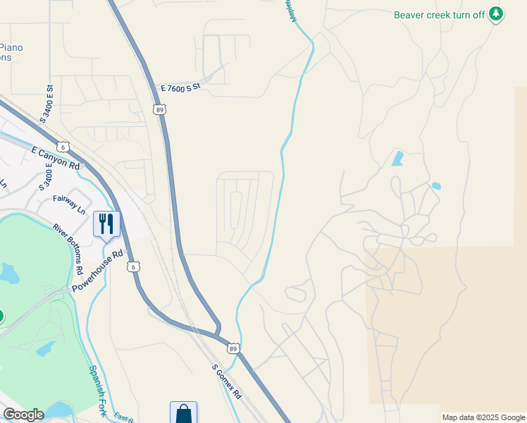 map of restaurants, bars, coffee shops, grocery stores, and more near 4720 Heartwood Road in Spanish Fork