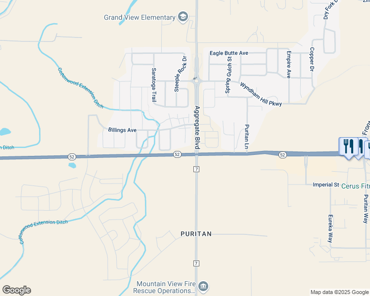 map of restaurants, bars, coffee shops, grocery stores, and more near 6017 Aggregate Boulevard in Erie