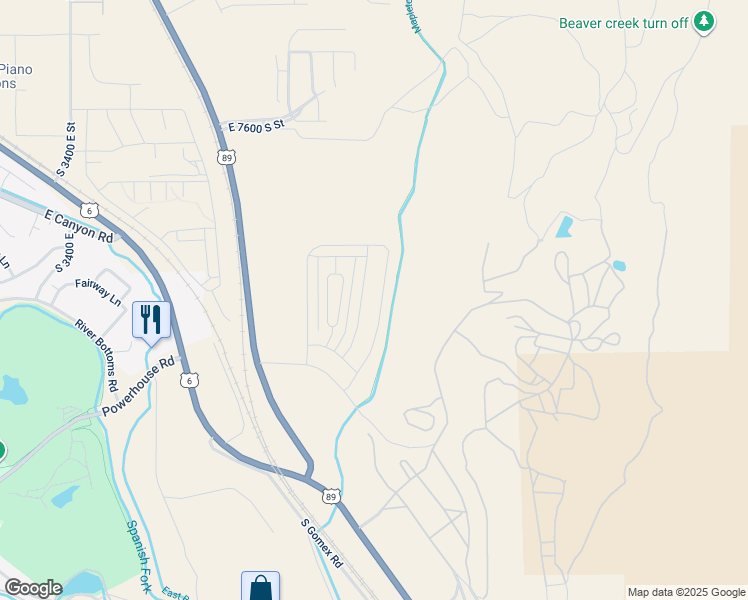 map of restaurants, bars, coffee shops, grocery stores, and more near 4714 Heartwood Road in Spanish Fork