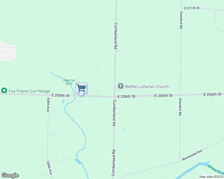 map of restaurants, bars, coffee shops, grocery stores, and more near 9720 East 206th Street in Noblesville
