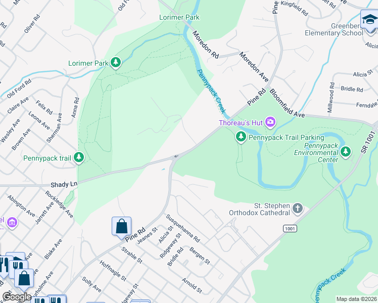 map of restaurants, bars, coffee shops, grocery stores, and more near 8424-8498 Pine Rd in Philadelphia