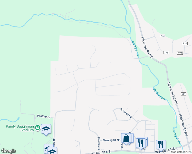map of restaurants, bars, coffee shops, grocery stores, and more near 710 Colby Way in Newark