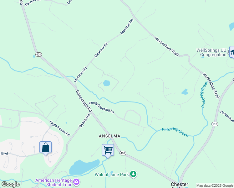 map of restaurants, bars, coffee shops, grocery stores, and more near 1021 Mulberry Street in Chester Springs