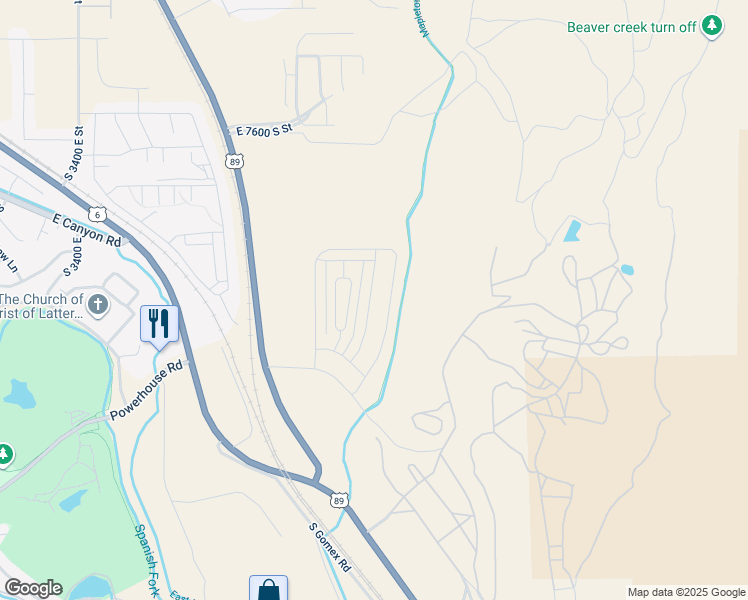 map of restaurants, bars, coffee shops, grocery stores, and more near 4709 Olive Avenue in Spanish Fork