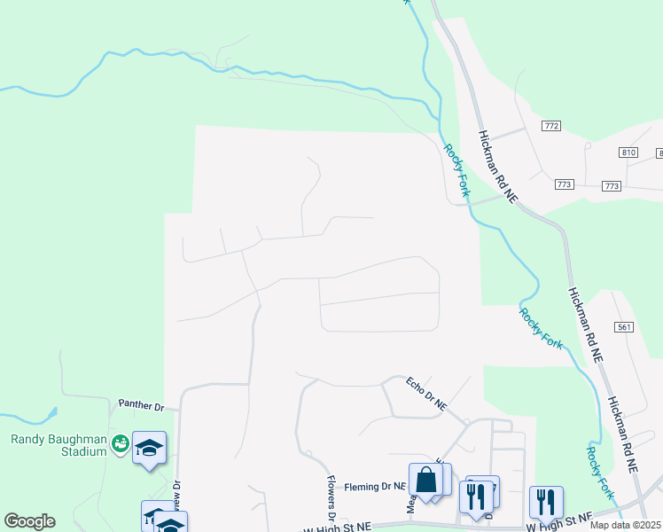 map of restaurants, bars, coffee shops, grocery stores, and more near 710 Colby Way in Newark