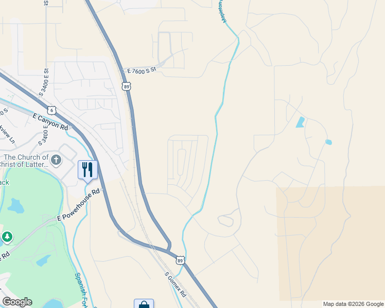 map of restaurants, bars, coffee shops, grocery stores, and more near 4704 Olive Avenue in Spanish Fork