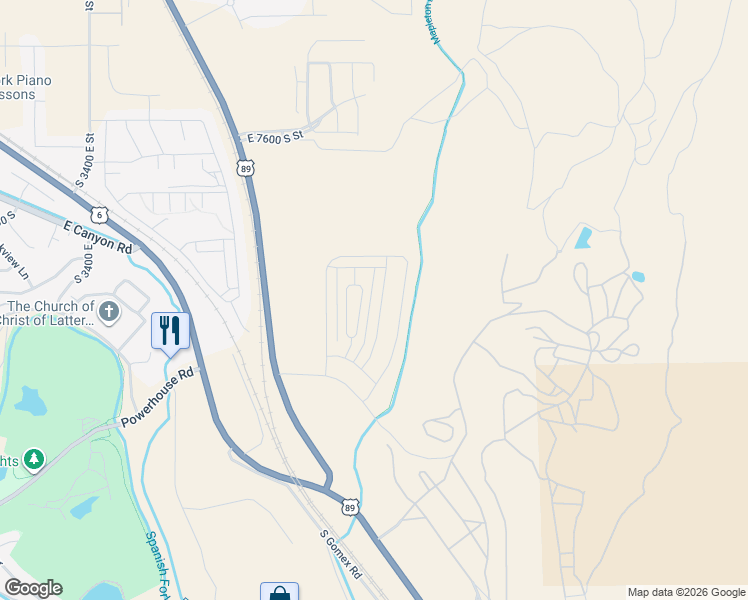 map of restaurants, bars, coffee shops, grocery stores, and more near 4704 Olive Avenue in Spanish Fork