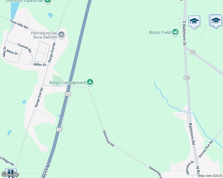 map of restaurants, bars, coffee shops, grocery stores, and more near 145 Glenwood Road in Dillsburg