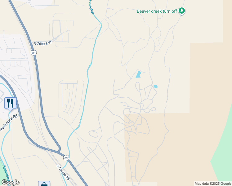 map of restaurants, bars, coffee shops, grocery stores, and more near 75 West Harmony Ridge Parkway in Spanish Fork