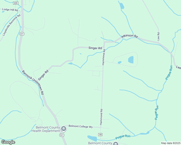 map of restaurants, bars, coffee shops, grocery stores, and more near 45925 Allison Avenue in Saint Clairsville