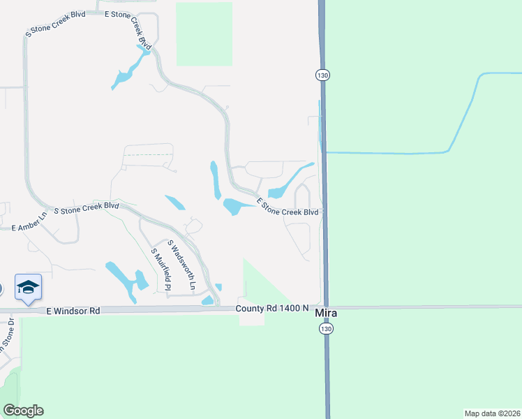 map of restaurants, bars, coffee shops, grocery stores, and more near 3052 East Stone Creek Boulevard in Urbana